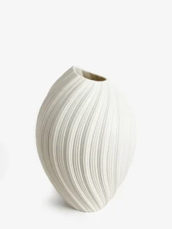 Next White Pleated Ceramic Large Vase^ Vases