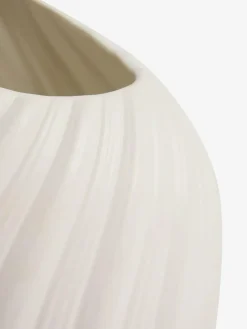 Clearance Next White Pleated Ceramic Medium Vase