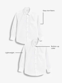 Next Regular Fit 2 Pack Long Sleeve School Shirts (3-17yrs)^BOY Shirts