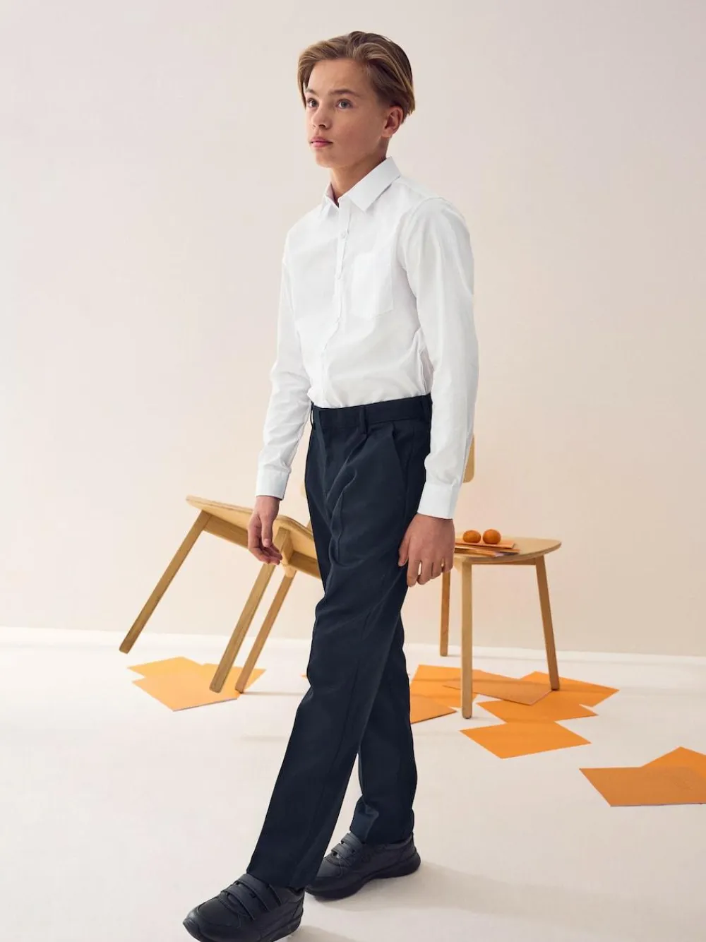 Next Regular Fit 2 Pack Long Sleeve School Shirts (3-17yrs)^BOY Shirts