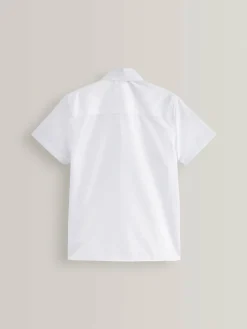 Discount Next Regular Fit 2 Pack Short Sleeve School Shirts (3-17yrs) White