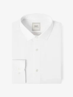 Online Next White Regular Fit Easy Care Single Cuff Smart Shirt