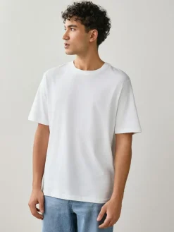 Next White Regular Fit Essential Cotton T-Shirts 6 Pack^ Nightwear|Tops & T-Shirts