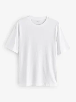 Next White Regular Fit Essential Cotton T-Shirts 6 Pack^ Nightwear|Tops & T-Shirts