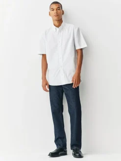 Next White Regular Fit Short Sleeve Oxford Shirt^ Shirts