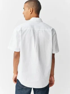 Next White Regular Fit Short Sleeve Oxford Shirt^ Shirts