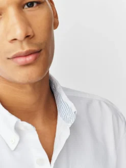 Next White Regular Fit Short Sleeve Oxford Shirt^ Shirts