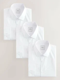 Next Regular Fit Single Cuff Easy Care Smart Shirts 3 Pack^ Shirts