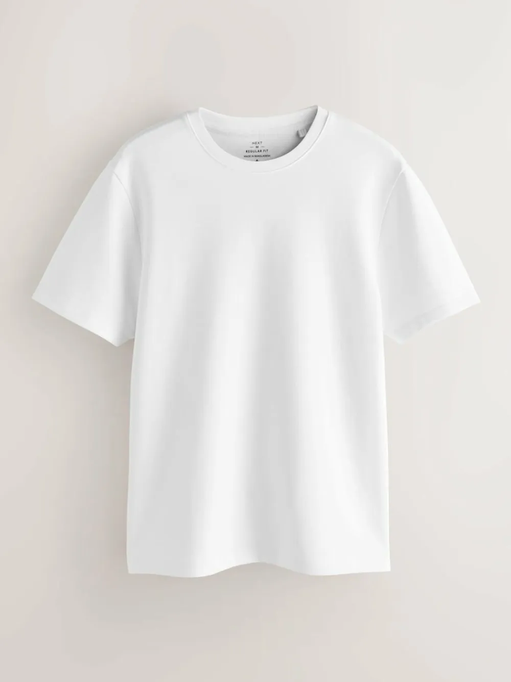 Next White Regular Fit Smart Soft Touch Heavyweight T-Shirt^ Nightwear|Tops & T-Shirts