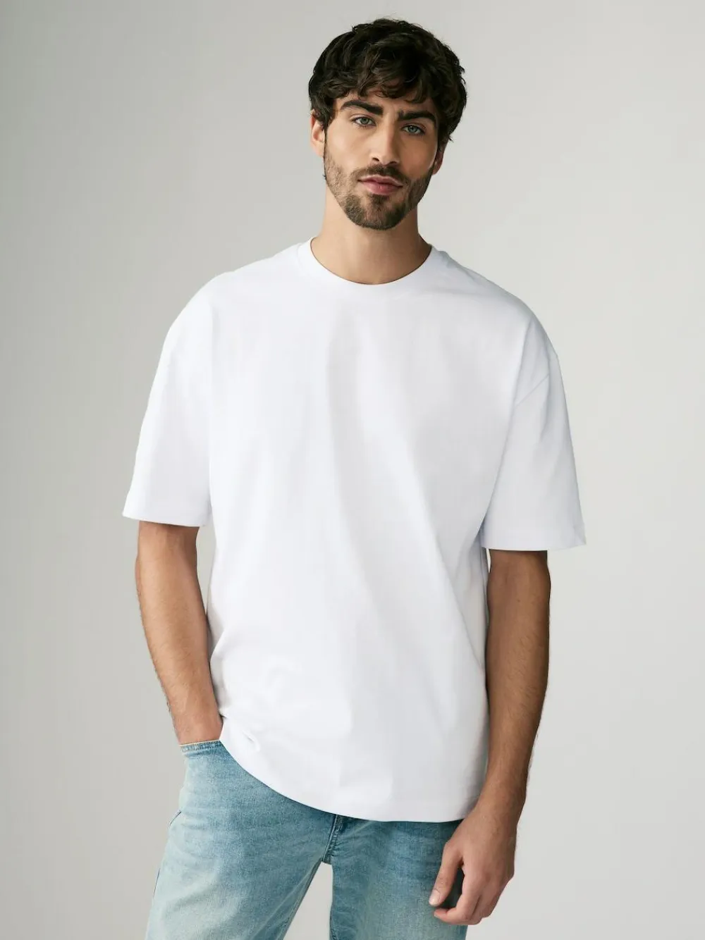 Next White Relaxed Fit Heavyweight T-Shirts 3 Pack^ Nightwear|Tops & T-Shirts
