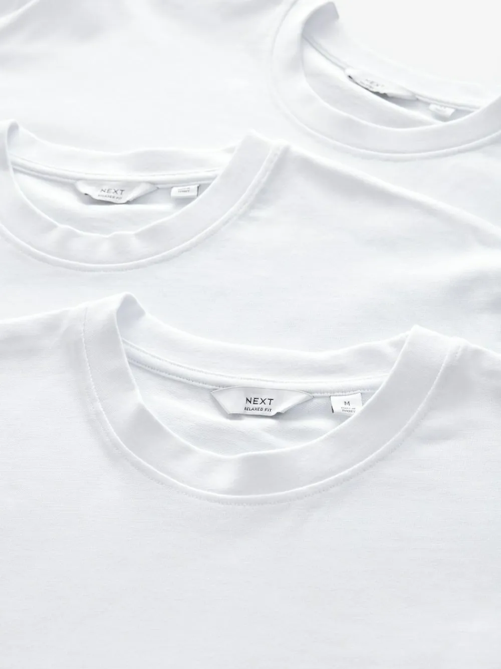 Next White Relaxed Fit Heavyweight T-Shirts 3 Pack^ Nightwear|Tops & T-Shirts