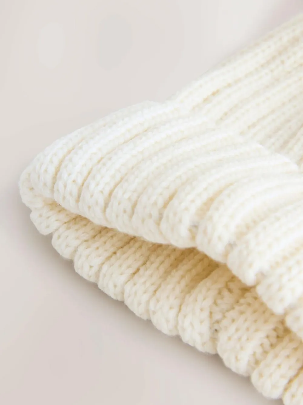 Next White Rib Pom Beanie (3mths-16yrs)^ Hats, Gloves & Scarves|Hats