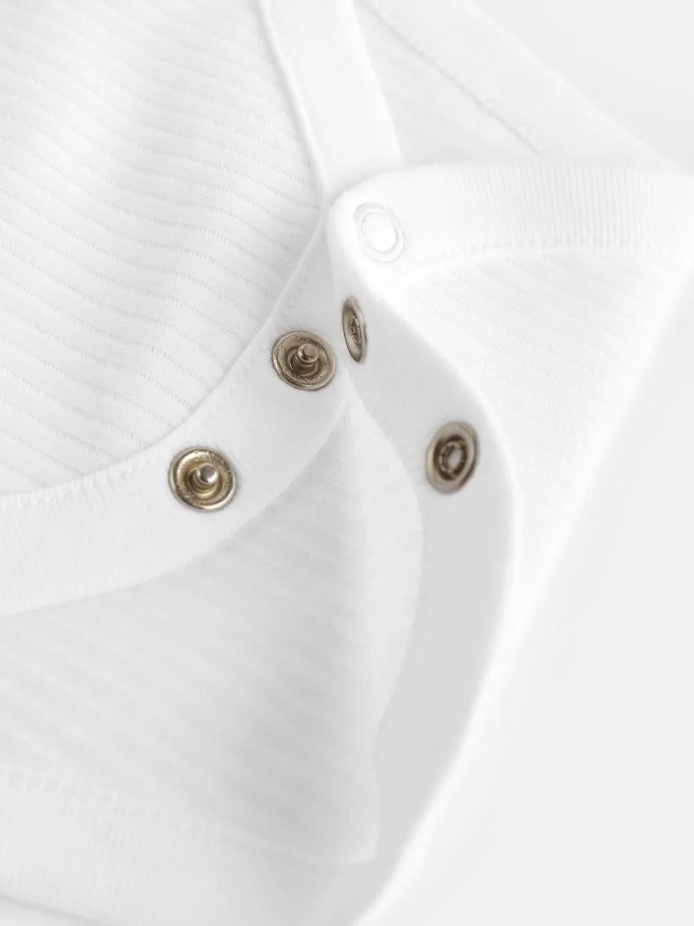 Next White Rib Short Sleeve Baby Bodysuits 5 Pack^BOY Unisex|Bodysuits & Vests