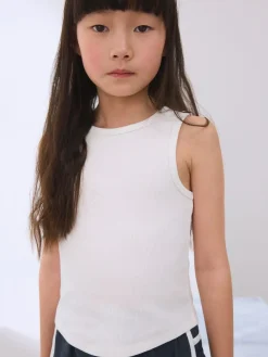 Hot Next Rib Vest (3-16yrs) White