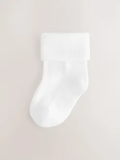 Next White Roll Top Baby Socks 10 Pack (0mths-2yrs)