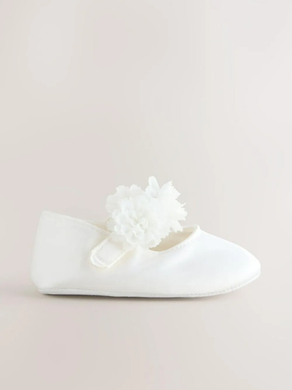 Next White Satin Baby Corsage Shoes (0-24mths)^ Shoes|Boots