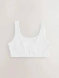 Discount Next White Scoop Crop Tops 3 Pack (5-16yrs)