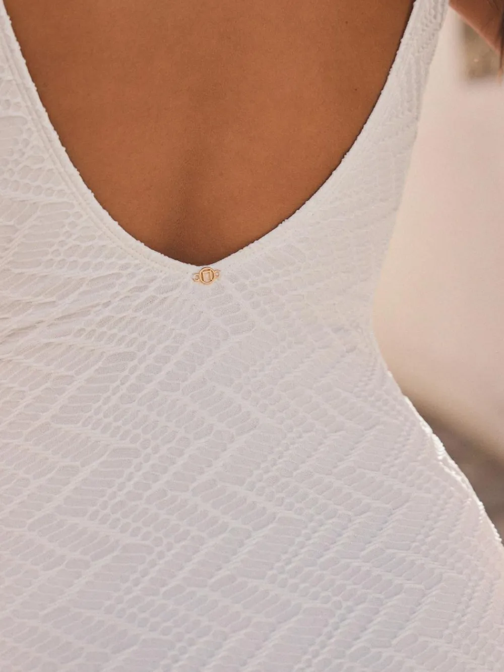 Outlet Next White Scoop Neck Tummy Control Swimsuit