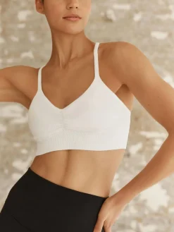 Sale Next Seamless Strappy Sports Bra White