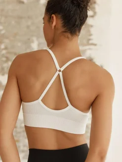 Sale Next Seamless Strappy Sports Bra White