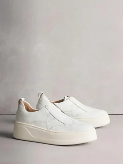 Next Signature Leather Chunky Wedge Platform Trainers^Women Sneakers