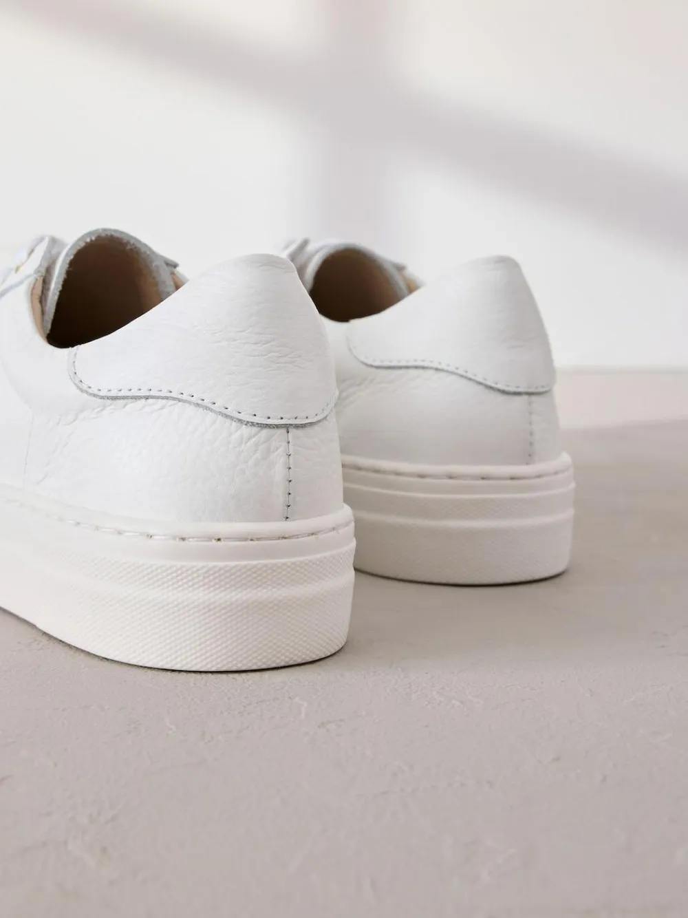 Next Signature Premium Leather Lace-Up Trainers^Women Sneakers