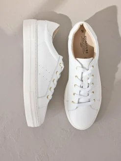 Next Signature Premium Leather Lace-Up Trainers^Women Sneakers