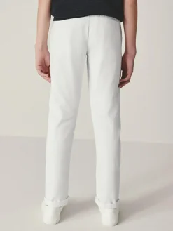New Next White Skinny Fit Stretch Chino Trousers (3-17yrs)