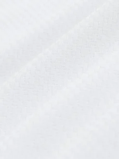 Next White Skinny Fit Textured Long Sleeve Formal Shirt with Trim