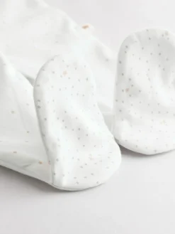 Online Next White Sleepsuits 3 Pack (0-2yrs)