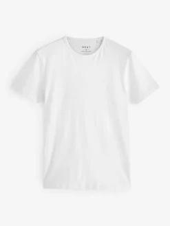 Next Slim Fit 100% Cotton Layering T-Shirts 2 Pack^ Loungewear|Nightwear