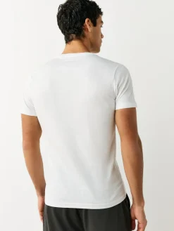 Online Next Slim Fit 100% Cotton Layering T-Shirts 5 Pack White