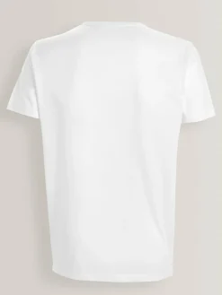 Online Next Slim Fit 100% Cotton Layering T-Shirts 5 Pack White