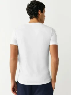 Next White Slim Fit 100% Cotton V-Neck Layering T-Shirts 10 Pack^ Loungewear|Nightwear