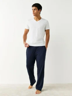 Clearance Next White Slim Fit 100% Cotton V-Neck Layering T-Shirts 2 Pack