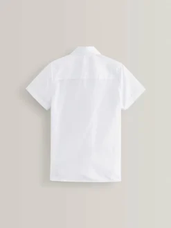 Next White Slim Fit 2 Pack Short Sleeve School Shirts (3-17yrs)^BOY Shirts