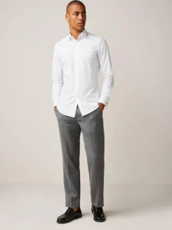 Next Slim Fit Easy Care Double Cuff Smart Shirt^ Shirts|Occasionwear