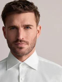 Next Slim Fit Signature Premium 100% Cotton Textured Smart Shirt^ Shirts