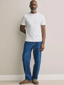 Clearance Next Slim Fit Signature SUPIMA® Cotton Crew Neck T-Shirt White