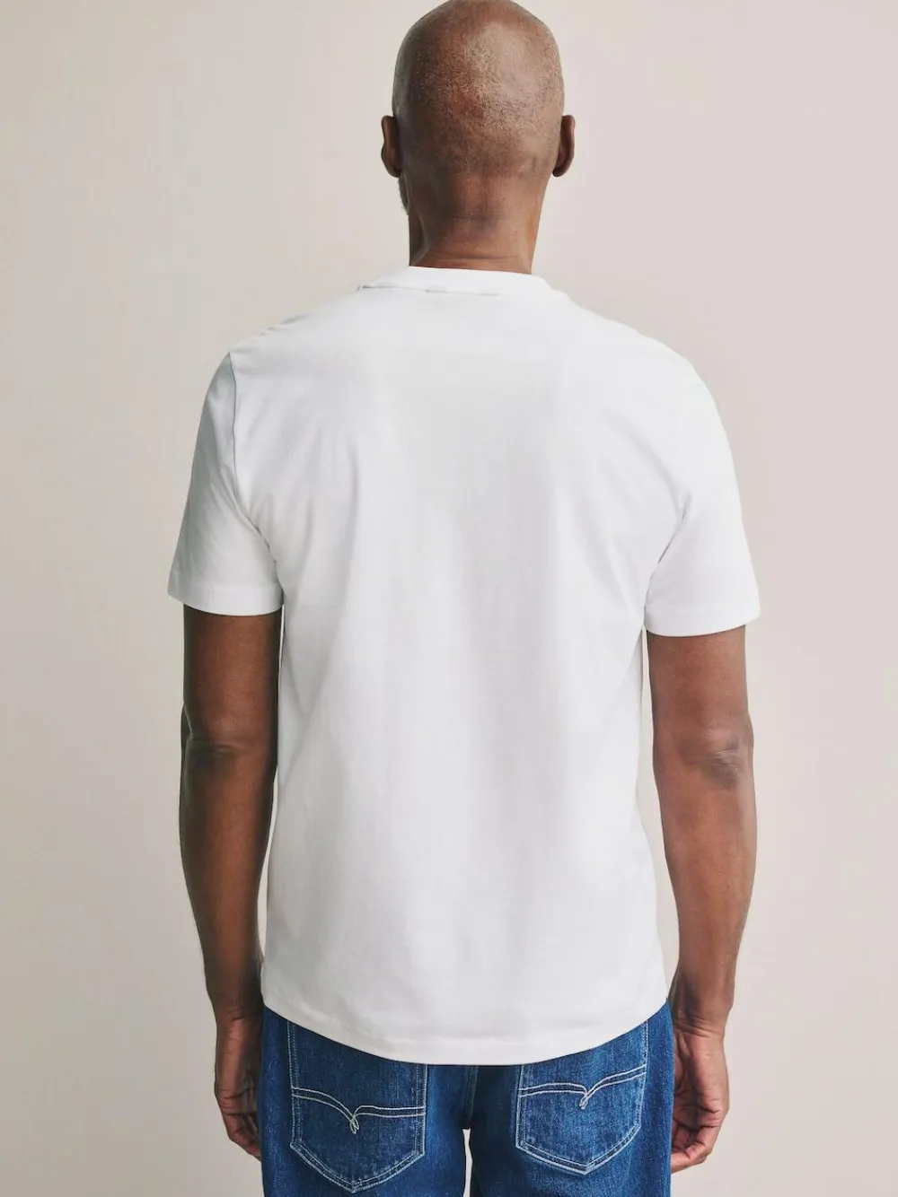 Clearance Next Slim Fit Signature SUPIMA® Cotton Crew Neck T-Shirt White