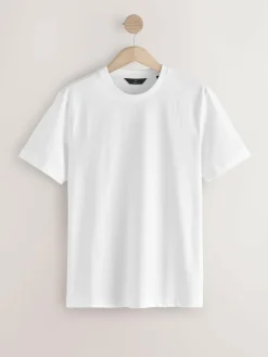 Clearance Next Slim Fit Signature SUPIMA® Cotton Crew Neck T-Shirt White