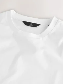 Clearance Next Slim Fit Signature SUPIMA® Cotton Crew Neck T-Shirt White
