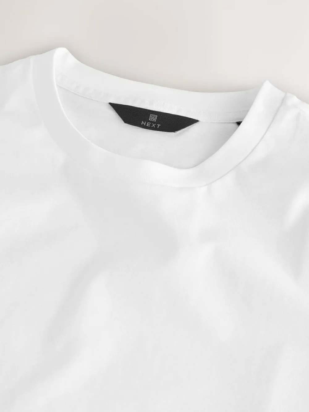 Clearance Next Slim Fit Signature SUPIMA® Cotton Crew Neck T-Shirt White
