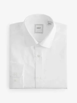 Clearance Next White Slim Fit Single Cuff Easy Care Smart Shirts 3 Pack