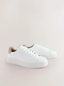 Best Next Smart Casual Longline Trainers White
