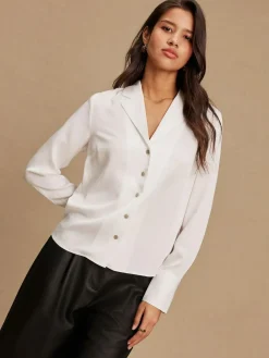 Next Soft Revere Collar Long Sleeve Shirt^Women Tops & T-Shirts|Blouses & Shirts