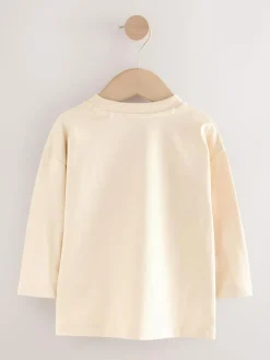 Online Next White Spaghetti Long Sleeve Graphic Print T-Shirt (3mths-8yrs)