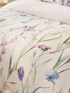 Discount Next White Spring Meadow Floral Duvet Cover and Pillowcase Set