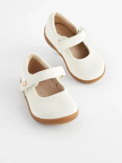 Discount Next Standard Fit (F) First Walker Mary Jane Shoes White