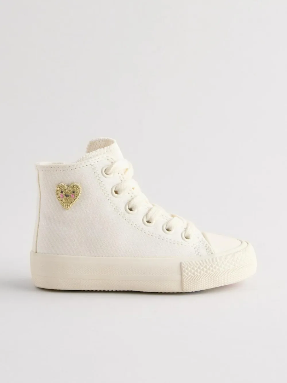 Next White Standard Fit (F) High Top Trainers^ Sneakers|Sneakers